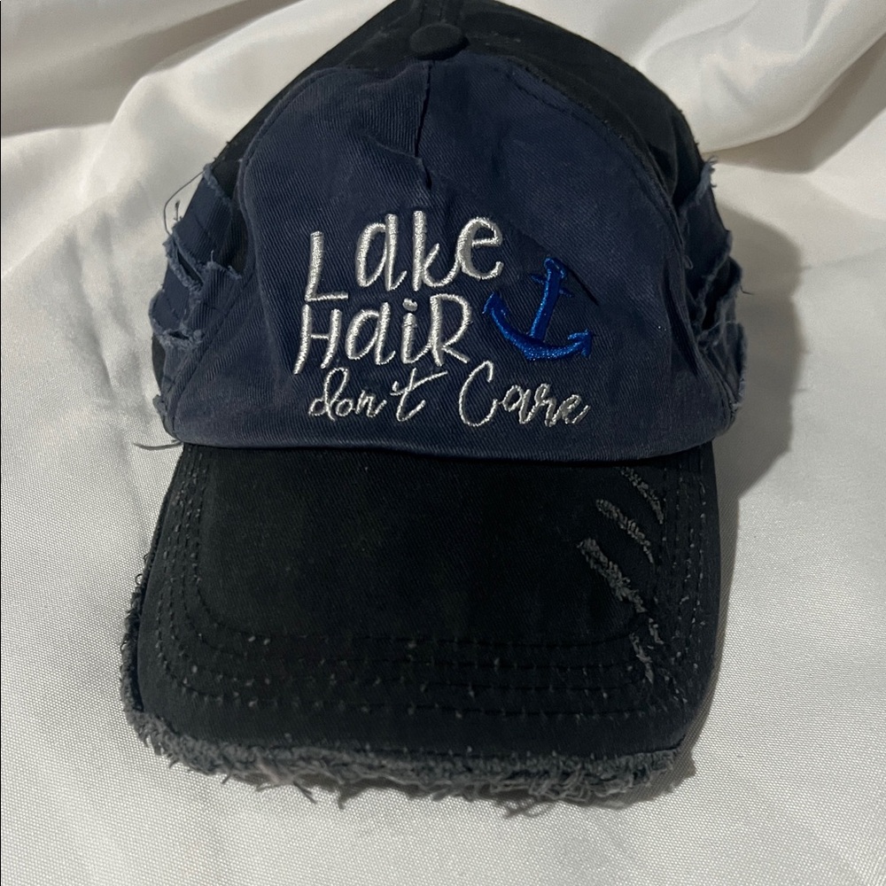 Navy‎ and Black Embroidered Cap